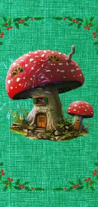 Green Mushroom Organism Live Wallpaper