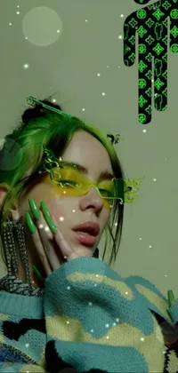 Green Organism Eyelash Live Wallpaper
