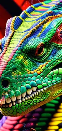 Green Organism Scaled Reptile Live Wallpaper