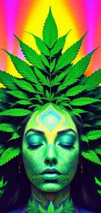 Green Plant Eyelash Live Wallpaper