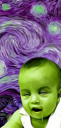 Green Purple Organism Live Wallpaper