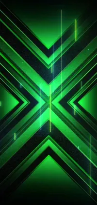 Green Rectangle Line Live Wallpaper