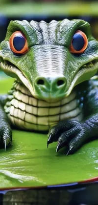 Green Sculpture Reptile Live Wallpaper