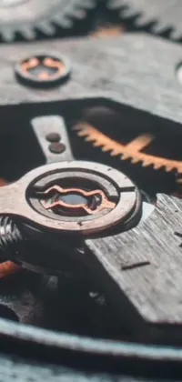 This stunning live wallpaper features a close up of watch gears, beautifully animated to move in perfect synchronization on your phone screen