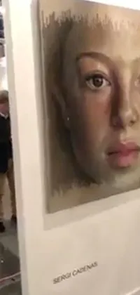 Decorate your phone screen with this hyperrealistic painting live wallpaper of a woman
