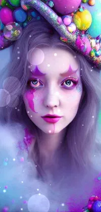 Hair Eyelash Purple Live Wallpaper