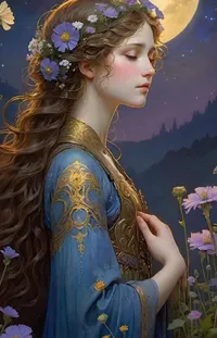 Hair Hairstyle Flower Live Wallpaper