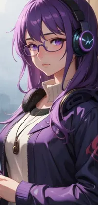 Hair Hairstyle Purple Live Wallpaper