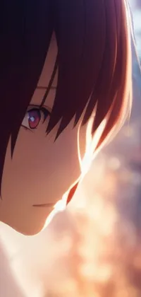 This 4K anime live wallpaper features a tie-clad individual in close-up