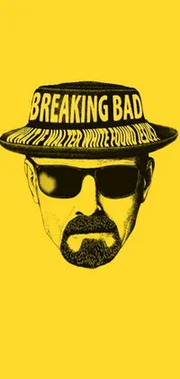 This live wallpaper for phones is inspired by the popular TV show "Breaking Bad," featuring an album cover design with a bold font repeating the show's title