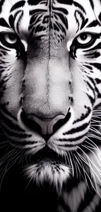 white tiger face wallpaper