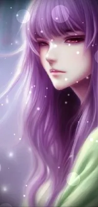 Hair Purple Eyelash Live Wallpaper
