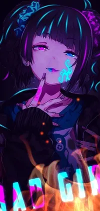 Cyberpunk Anime Girl Animated Wallpaper 
