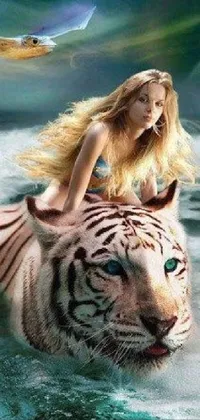 Hair Water Siberian Tiger Live Wallpaper