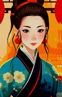 Hairstyle Facial Expression Art Live Wallpaper