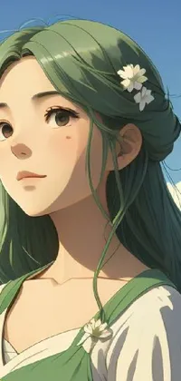 Hairstyle Green Cartoon Live Wallpaper