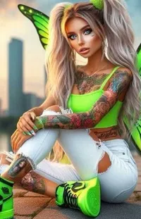 Hairstyle Green Fashion Live Wallpaper