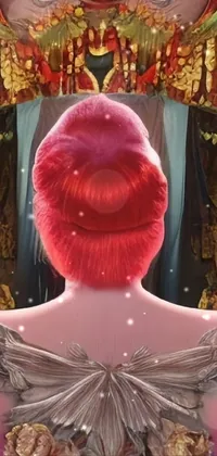 Hairstyle Organism Pink Live Wallpaper