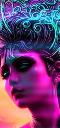 Hairstyle Purple Eyelash Live Wallpaper