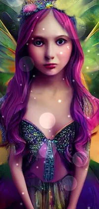 Hairstyle Purple Violet Live Wallpaper