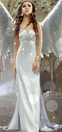 Hairstyle Shoulder Wedding Dress Live Wallpaper