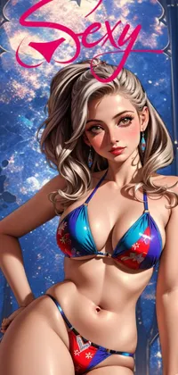 Hairstyle Swimsuit Top Muscle Live Wallpaper