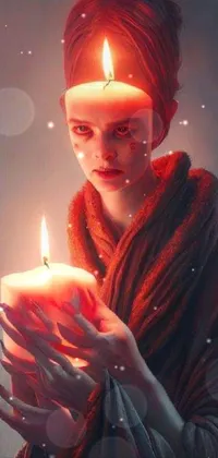 Hand Candle Human Body Live Wallpaper