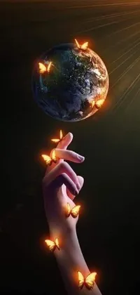 Hand Flash Photography Gesture Live Wallpaper