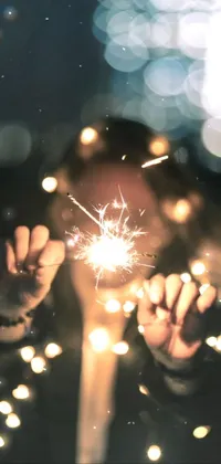 Hand Light Fireworks Live Wallpaper
