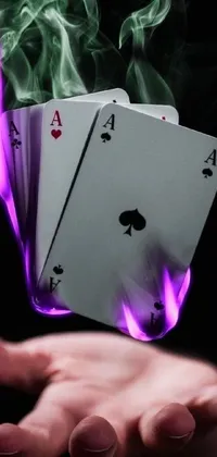 Hand Purple Light Live Wallpaper