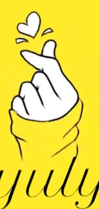 Hand Yellow Gesture Live Wallpaper