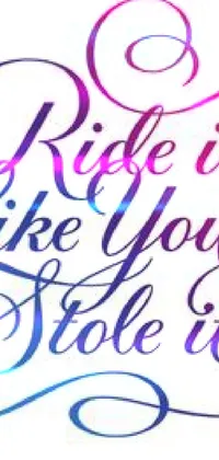 Handwriting Purple Font Live Wallpaper