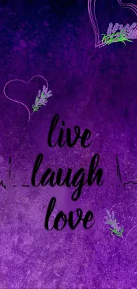 Handwriting Purple Violet Live Wallpaper