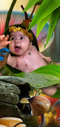 Happy Baby Terrestrial Plant Live Wallpaper