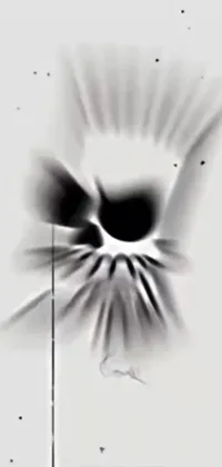 This live wallpaper for phone is a digital black and white art inspired by Otto Piene, featuring abstract trippy patterns and a kaleidoscopic effect