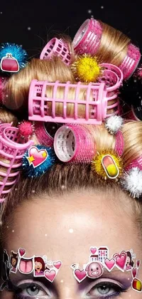 Head Eyelash Pink Live Wallpaper