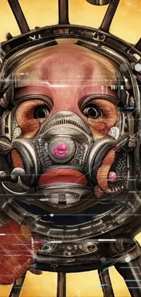 Head Gas Mask Art Live Wallpaper