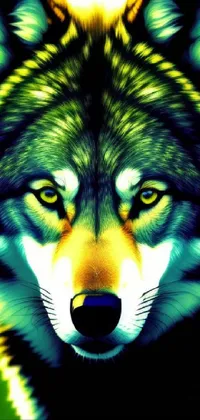green eye wolf Live Wallpaper