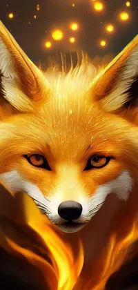 Head Red Fox Light Live Wallpaper