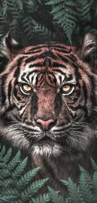 Head Siberian Tiger Plant Live Wallpaper