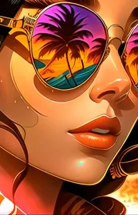Head Sunglasses Cartoon Live Wallpaper