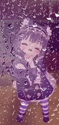 This phone live wallpaper is a stunning digital painting inspired by the beauty of rain