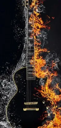 This live wallpaper boasts a fiery guitar in flames on a black background which is perfect for iPhone users who love conceptual art and amazing lighting