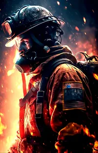 Helmet Gas Firefighter Live Wallpaper
