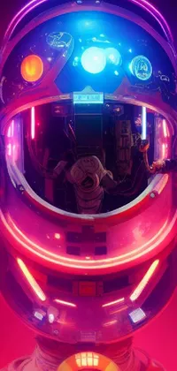 This stunning live wallpaper for your phone features a lone astronaut in a space suit drifting weightlessly in a star-filled environment