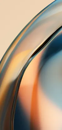 This phone live wallpaper features a metal object in close-up with a blurred background