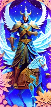 Horse Blue Art Live Wallpaper