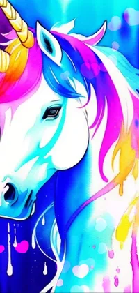 Horse Blue Cartoon Live Wallpaper