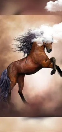 Horse Cloud Art Live Wallpaper
