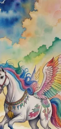 Horse Cloud Mythical Creature Live Wallpaper